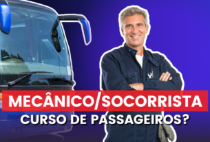 Mecânico com ônibus