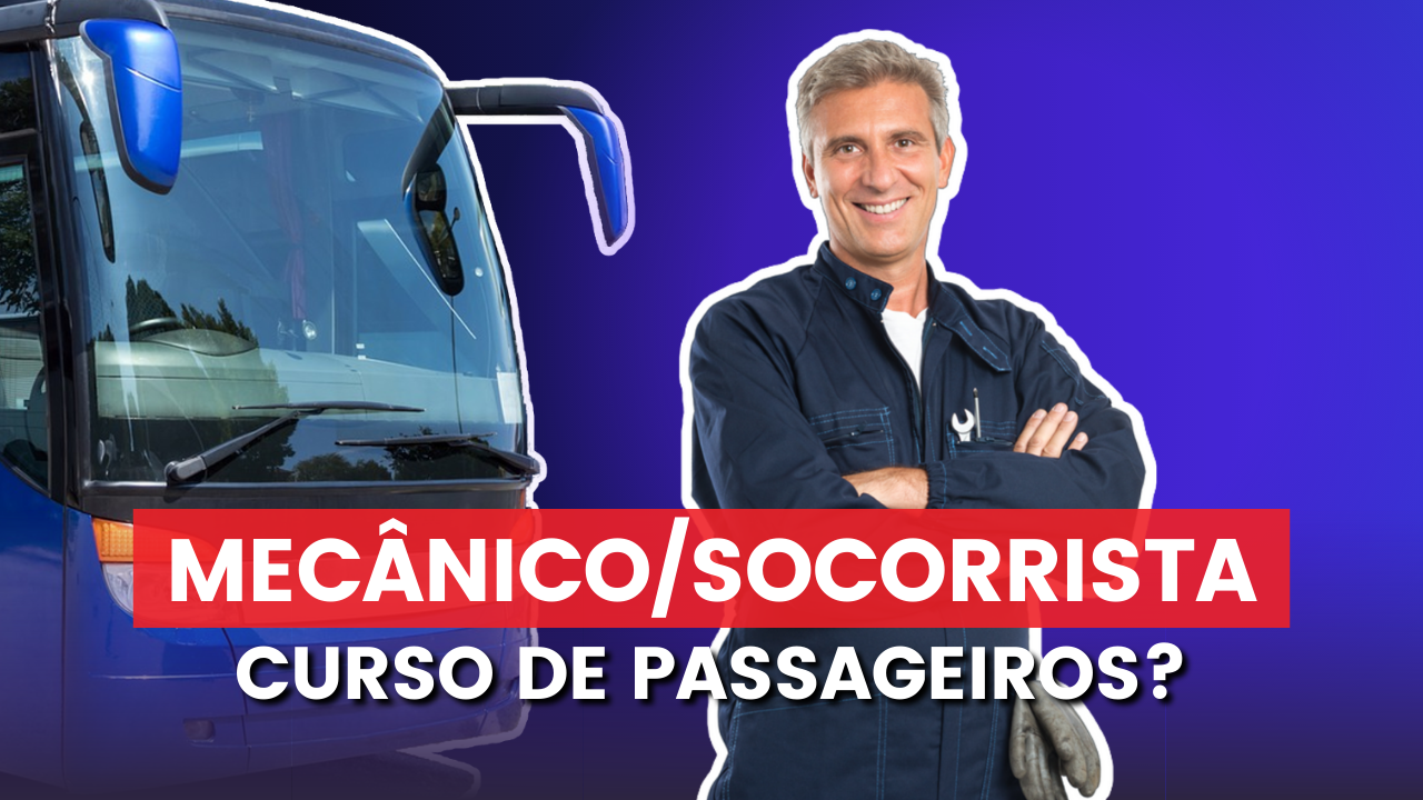 Mecânico com ônibus